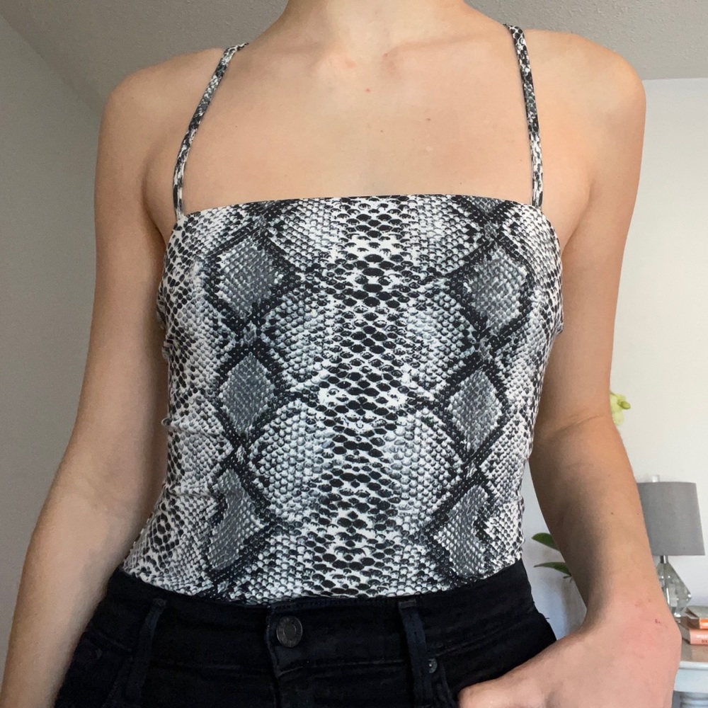 NWOT snake print bodysuit from Honey